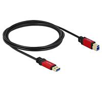 82757 Cable USB A Plug,USB B Plug chapado en oro 2m negro 5Gbps DELOCK