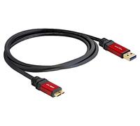 82761 Cable USB A Macho,Micro USB-B Macho Dorado 2m Negro DELOCK