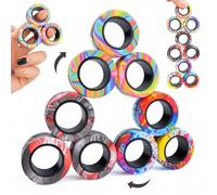 (83.9900)9 Uds anillo magnético Fidget Spinner juguete dedo anillos magnéticos ADHD alivio del estrés juguete