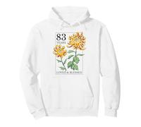 83 Years Loved and Blessed - Sello Floral con diseño de Flor para cumpleaños número 83 Sudadera con Capucha