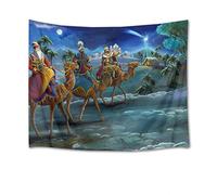 832 Tapices Natividad Jesús Nacimiento Tres Reyes Magos Poliéster Tapiz Grande Tapiz Para Dormitorio Playa Sala De Estar 130X150Cm