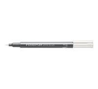 STAEDTLER Rotulador metálico con punta de pincel, ancho de línea de 1-6 mm, cubre papel claro y oscuro, fácil de borrar de superficies lisas, 10 rotuladores, color blanco 8321-0