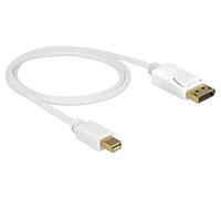 83481 Cable Displayport Plug,mini Displayport Plug L: 1m blanco DELOCK