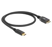 83676 Cable Micro USB-B Plug,USB C Plug 0.5m Negro 10Gbps DELOCK