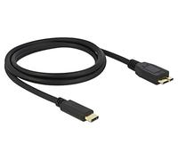 83677 Cable Micro USB-B Plug,USB C Plug 1m Negro 10Gbps DELOCK