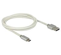 83916 Cable USB 2.0 USB A Macho,Micro USB-B Macho 1m Blanco DELOCK