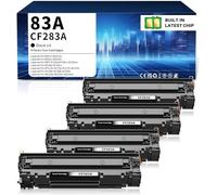 83A 283A Compatible para HP CF283A Cartucho de Tóner para LaserJet Pro M225dw M125a M201dw MFP M127fn M201n MFP M225dn M125nw MFP M127fw M125rnw MFP M127fp MFP M127fs 4 Negro