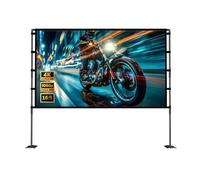 84" 100" 120" Pantalla de Proyección Al Aire Libre Portátil con Soporte, 4K Ultra HD Pantalla de Cine Plegable Sin Arrugas para Camping Party(84" (16:9))