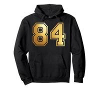 84 Número Ochenta y Cuatro Equipos Deportivos gráfico Varsity Matching Sudadera con Capucha