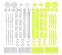 84 pegatinas reflectantes para llantas de bicicleta, con diferentes formas, para bicicletas, motocicletas, cochecitos