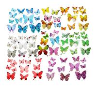 84 piezas de mariposas 3D mariposas autoadhesivas decoración de la habitación decoración de la habitación manualidades decoración de mesa mariposas pegatinas de pared mariposas coloridas