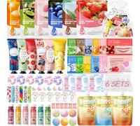 84 suministros de fiesta de spa para niñas y mujeres, incluye máscara facial, crema de manos, protector solar, exfoliante exfoliante, bálsamo labial, máscara de ojos, máscara de labios, bombas de baño