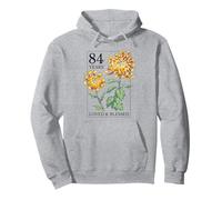84 Years Loved and Blessed - Sello Floral con diseño de Flores para cumpleaños número 84 Sudadera con Capucha