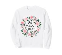 84 Years Loved Women Men 84 Years Old Cool 84t Birthday Sudadera