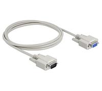 Cable serie DELOCK 84064 D-Sub 9 pines 2 m beige macho a hembra