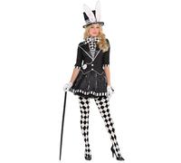 (847836) Adult Ladies New Dark Mad Hatter Costume (Small)