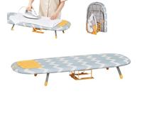 84cm Foldable Tabletop Ironing Board with Iron Rest, Compact Counter | Generous 84cm Length Surfaçe for Shirts and Light Jackets, Built In Sturdy Metal Iron Rest Stand, Foldable Compact Design