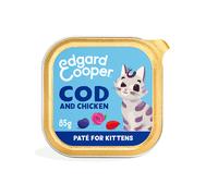 85 g Edgard & Cooper Kitten Bacalao y Pollo en Paté tarrina para gatos