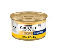 Gourmet húmedo gato gold mousse con pollo 85 gr