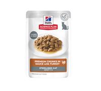 85 g Hill's Science Plan Sterilised Young Adult Pavo Sobre en Salsa para gatos