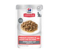 85 g Hill's Science Plan Sterilized Young Adult Salmón sobre para gatos