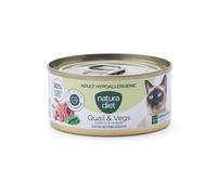Natura Diet Adult Hypoallergenic Codorniz y Verduras Paté Latas para Gatos 85 gr