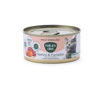 85 g Natura Diet Adult Sterilized Ibérico & calabaza lata para gatos