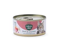 85 g Natura Diet Adult Vacuno y Pollo lata para gatos