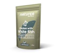 85 g Naturea Esterilizado Pollo y Pescado Blanco sobre para gatos