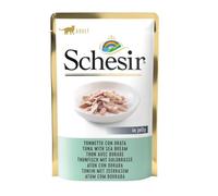 85 g Schesir Adult Atún y Dorada sobre para gatos