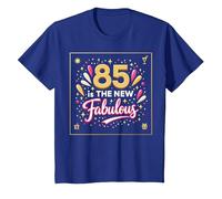 85 is The New Fabulous Regalo de Cumpleaños con Estampado de celebración Camiseta, Niños, Azul Real, 8 años
