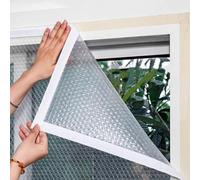 85 x 190 cm, película aislante de ventana para invierno, cortina autoadhesiva con aislamiento térmico, protección contra el frío, panel de protección aislante transparente, juego de sellos de ventana