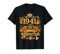 85 Year Old Made in 1941 Retro Floral 85th Birthday Women Camiseta