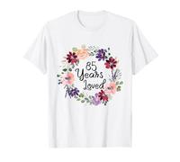 85 Years Loved Floral 85th Birthday Women 85 Years Loved Camiseta