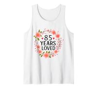 85 Years Loved Floral 85th Birthday Women 85 Years Old Camiseta sin Mangas