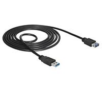 DeLock verlã ¤ ngerungskabel USB 3.0 Tipo A (Macho > USB 3.0 Tipo A Hembra (1,5 m), Color Negro