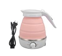 850W Foldable Fast Boiling Electric Kettle, Portable Kettle Lightweight Travel Coffee Maker Car Heating Mug for Travel Business Trips Camping (Pink)