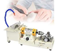 850W Pulidora de joyas 5 en 1, Gem Rock Buffer, torno de banco y amoladora, Molinillo de rocas de joyería, 800-11000 RPM, punzonadora redonda con cuentas