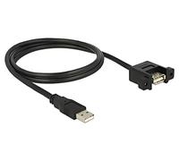 85106 Cable USB 2.0 USB A Hembra, ambos lados chapado en oro 1m negro DELOCK