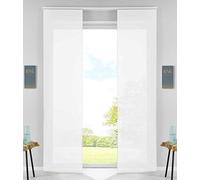 85589N2 Juego de 2 Cortinas correderas (245 x 60 cm), Color Blanco