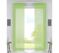 85589N2 Juego de 2 Cortinas correderas (245 x 60 cm), Color Verde Manzana