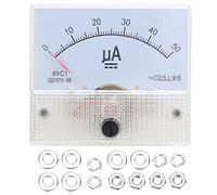 85C1 DC 0-50UA Amperímetro de CC con puntero | Dispositivo preciso de medición de corriente de línea | Medidor de amperios CC para estabilizador de voltaje/gabinete de