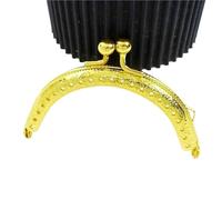 85mm Embossed Metal Square Bag Handles Handbag Lock Purse Frame Kiss Clasp Sewing Brackets Clutch DIY Bags Accessories(Single-Gold,85mm-4Pcs)