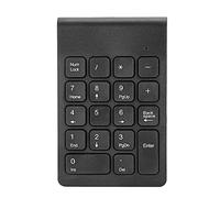 85x133 mm/3,35x5,24 pulgadas Teclado numérico inalámbrico, 18 teclas mini contabilidad financiera portátil, teclado numérico ergonómico USB 2,4G para PC de escritorio y portátil (Negra)