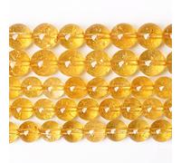 86 cuentas sueltas de cristal de cuarzo amarillo citrino natural de 4 mm para hacer joyas, pulseras y collares de 15 pulgadas