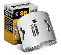 86 mm Amboss Bi-Metal HSS M42 Sierra de corona - Para acero, tableros de partículas, madera dura, placas de yeso, etc. - Profundidad de corte 48 mm - sin portabrocas