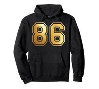 86 Número Ochenta y Seis Equipos Deportivos gráfico Varsity Matching Sudadera con Capucha