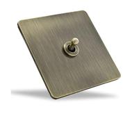 86 Type Green Bronze Stainless Steel Panel Wall Light 1-3 Gang 2 Way Toggle Switch WERQKJXCZ(3-Gang 2 Way Switch)