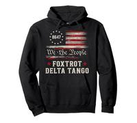 8647 Foxtrots Deltas Tangos Bandera América Sudadera con Capucha