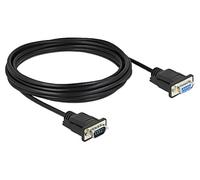 86598 Cable D-Sub 9pin Hembra,D-Sub 9pin Macho PVC L: 5m Negro DELOCK